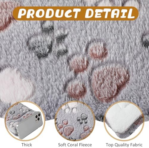 Tuanse 4 Pack Soft Pet Bed Mat Small Dog Crate Fleece - Image 3