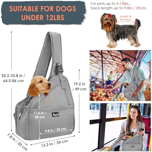 Lukovee Pet Sling, Hands Free Hard Bottom Papoose - Image 4