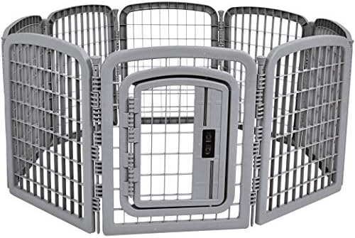 Amazon Basics 8-Panel Octagonal Plastic Dog Playpen, Indoor/Outdoor Pet Fence by AmazonBasics