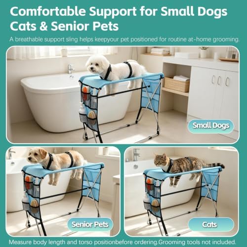 Dog Grooming Hammock with Stand - Image 3