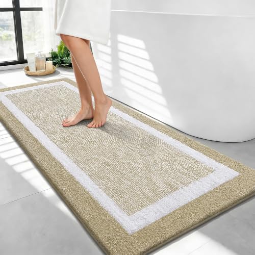 OLANLY Bathroom Runner Rugs 44x24, Long Bath Mats by OLANLY