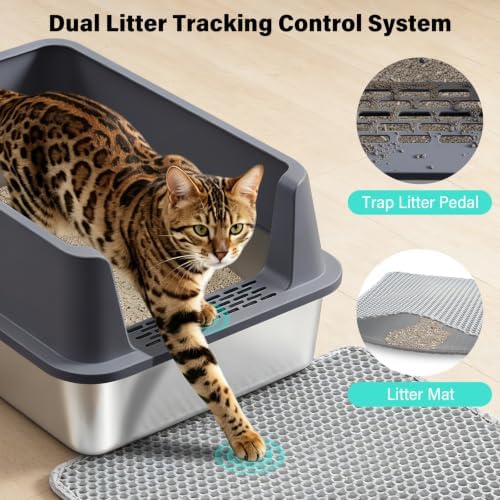 Stainless Steel Litter Box, XL Metal Litter Box - Image 6