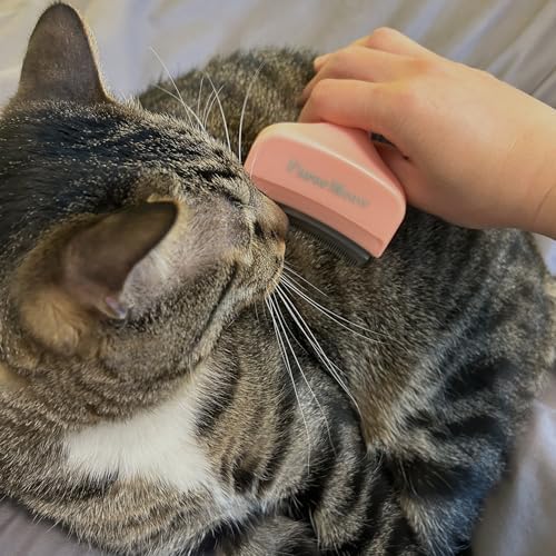 Pet Deshedding Tool with Curve Blade, Cat Grooming Brush, Tight V-shaped Teeth - Image 7