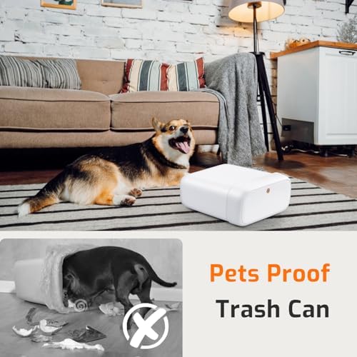 Small Bathroom Trash Can with Lid, 3.2 Gallon Garbage Can with Pop-Up Lid - Image 5