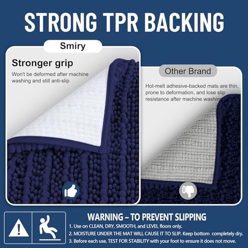 Smiry Bathroom Rugs Round 30X30, Extra Soft Rubber Backing Bath Mats - Image 3