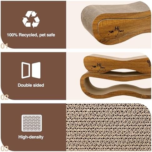 Cat Scratcher, 2 in 1 Cardboard Cat Scratchers - Image 2