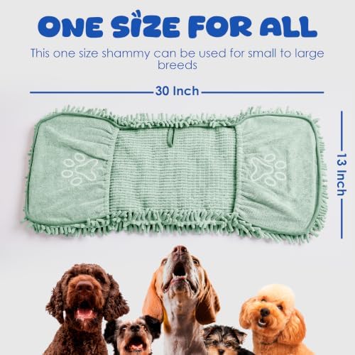 Dog Towel for Drying Dogs, Absorbent Microfiber Bath Towel, Hand Pockets - Image 6