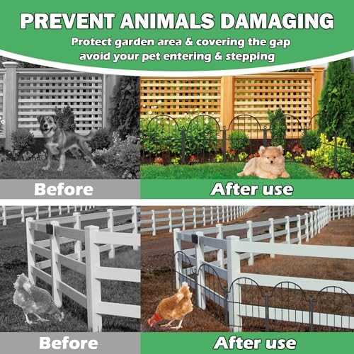 Blingluck Decorative Garden Fence, 17in x 21ft, - Image 4