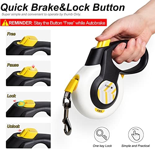 Fida AutoBrake Heavy Duty Retractable Dog Leash, 16 ft, - Image 4