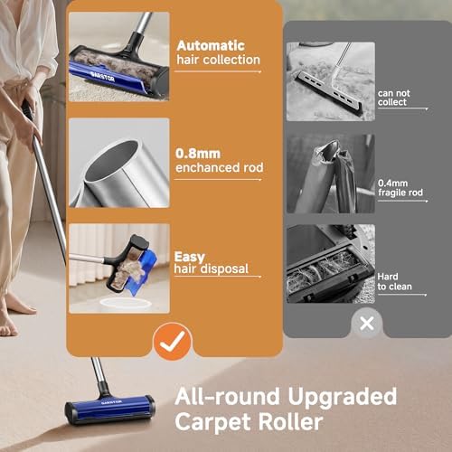 Pet Hair Remover for Carpet, Carpet Sweeper - Image 6