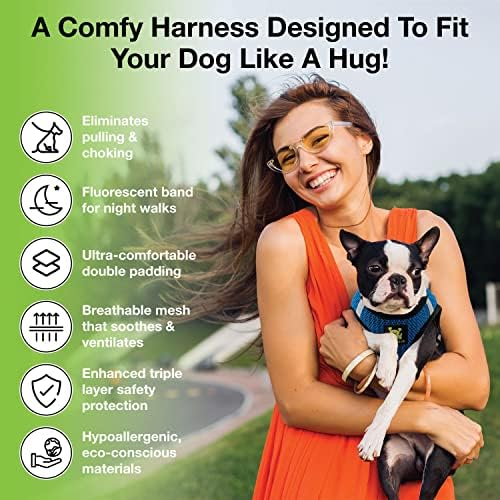 EcoBark Step in Dog Harness, Reflective Mesh Vest, Royal Blue Sport - Image 3