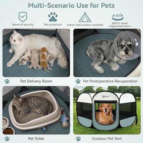 Siedihit Dog Pet Playpen Tent Crate Cage - Image 3
