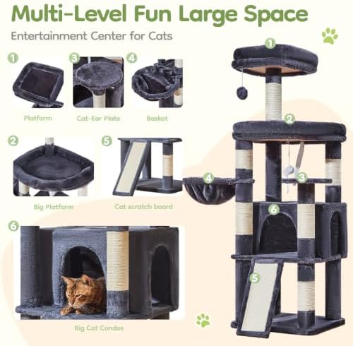 Taoqimiao Sturdy Cat Tree, Cat Tower - Image 2