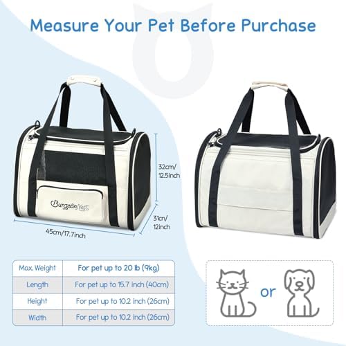 BurgeonNest Cat Carrier Soft, Collapsible Travel Pet Bag, Small Dogs - Image 2