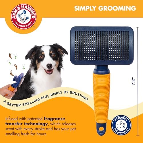 Arm & Hammer Deodorizing Slicker Dog Brush, Sweet Lily & Vanilla Scent - Image 2