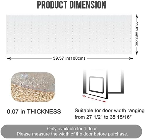 Uross Carpet Protector for Pets 3.28FT-Cat Carpet Protector for Doorway - Image 2