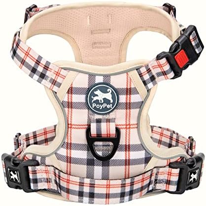 PoyPet Plaid Dog Harness Medium, No Pull Vest by PoyPet