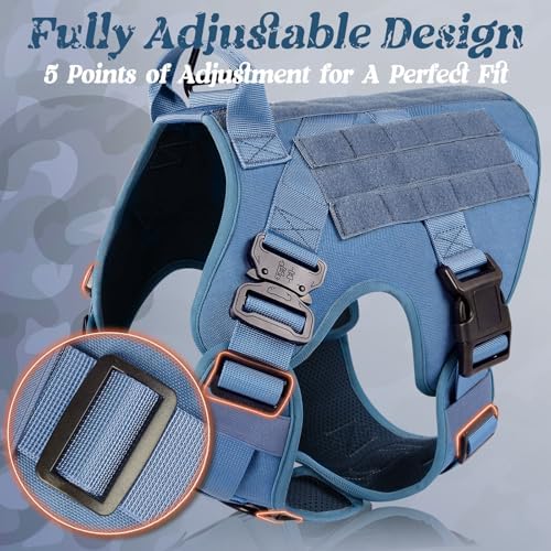 rabbitgoo Tactical Dog Harness for Small, Heavy Duty Military No Pull Vest - Image 6
