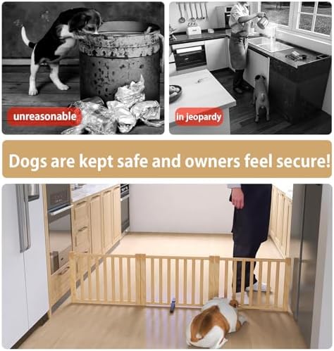 Wooden Freestanding Dog Gate Indoor - Image 5