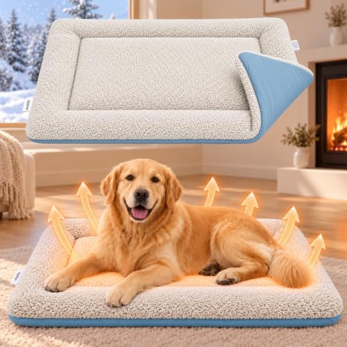 Large Dog Cooling Mat Bed 42"x28"x2", Reversible Warm & Cooling by APPKER