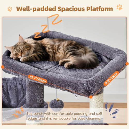 Taoqimiao Cat Tree, 38.5In Cat Tower - Image 4