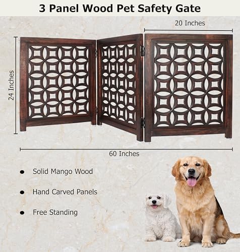 Wooden Foldable Pet Dog Gate - Image 3