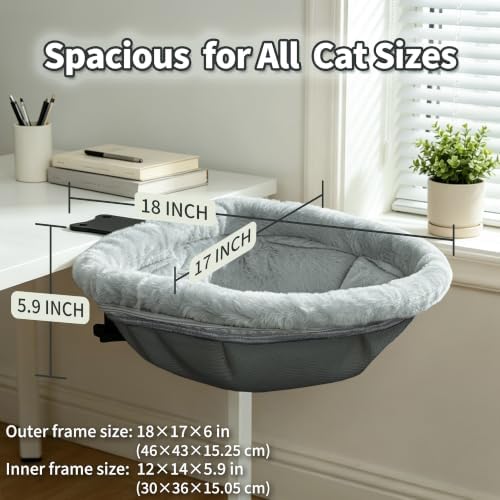 Cat Desk Bed, Desk Mounted Cat Hammock - Image 6