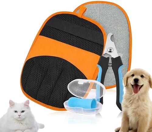 Pet Grooming Glove Set for Dogs & Cats by AstraVena
