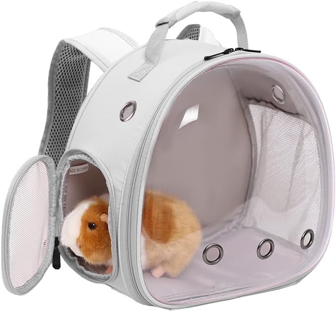 Guinea Pig Backpack, Space Capsule Bubble Window Small Animal Backpack - Image 6