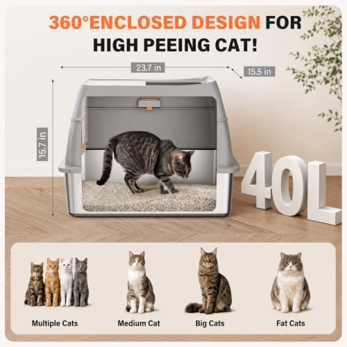 XL Stainless Steel Litter Box - Image 3
