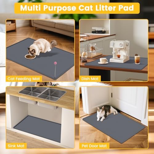 Cat Litter Mat, Waterproof and Easy to Clean Silicone Cat Mat - Image 7