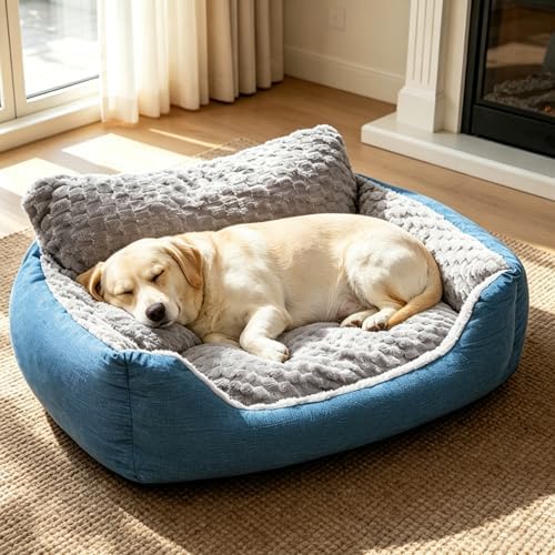 Dog Beds Large Sized Dog, Machine Washable All Season Bed by NOFKYNOXA