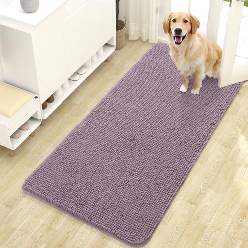 OLANLY Dog Door Mat for Muddy Paws 47x24, Super Absorbent Chenille Mud Mat by OLANLY