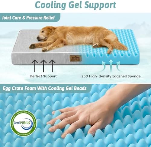 COZY KISS Cooling Orthopedic Dog Bed, Waterproof Lining - Image 2
