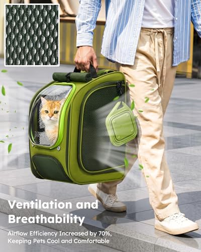 Pecute Cat Backpack Carrier, Large Space Cat Bubble Backpack - Image 5