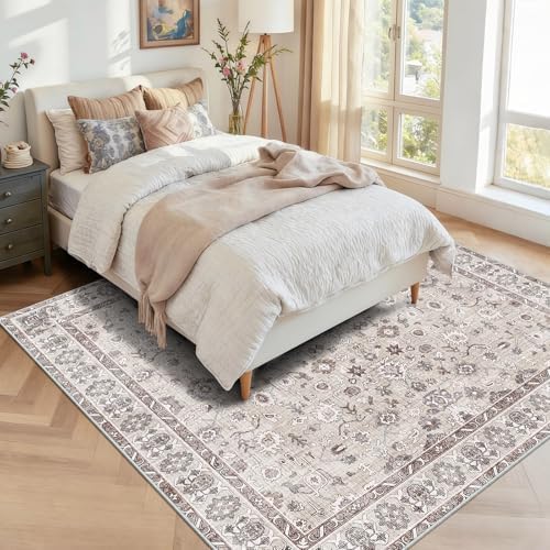 7x7 Area Rug Living Room: Non Slip Machine Washable Indoor Carpet - Image 7