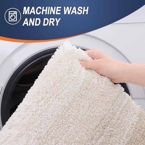 OLANLY Bathroom Runner Rug 59x24, Extra Soft Absorbent Microfiber Bath Rugs - Image 5