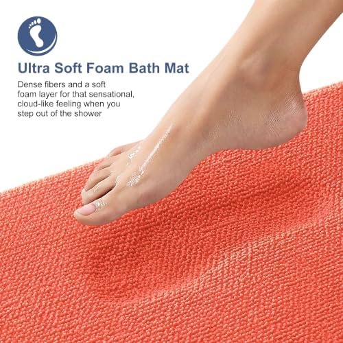 OLANLY Memory Foam Bathroom Runner Rugs 47x20, Absorbent Long Mat - Image 2