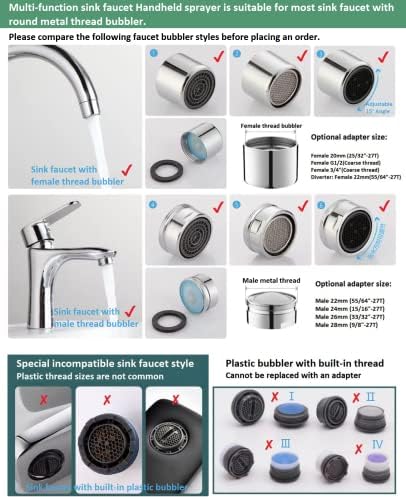 Sink Faucet Hose Sprayer Attachment handheld Sink Sprayer - Image 6