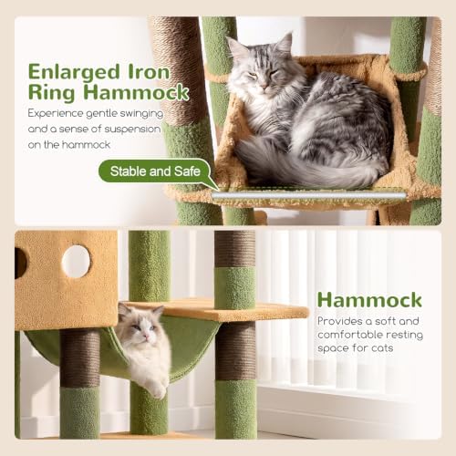 Globlazer 83inch Sturdy Cactus Multi-Level Tall Cat Tower - Image 4