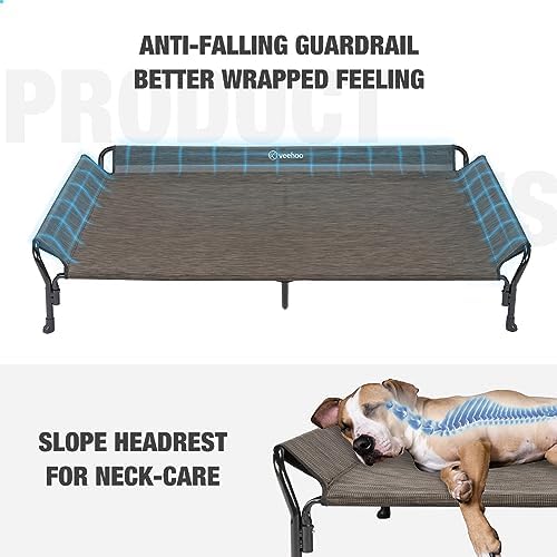 Veehoo Cooling Elevated Dog Bed, Raised Dog Cot - Image 2