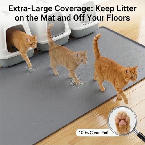 XL Cat Litter Mat: Premium Silicone Waterproof Litter Box Mat - Image 2