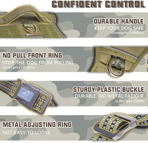 AUROTH Dog Harness for Small Medium Dogs, Tactical No Pull Dog Vest - Image 3