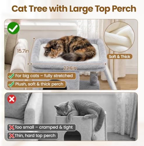 Cat Tree Tower with Scratching Post - Image 6
