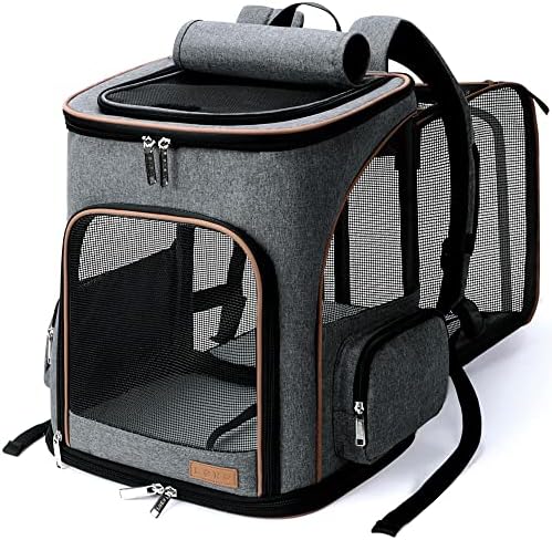 Lekereise Pet Carrier Backpack Expandable Cat Backpack Carrier by Lekereise