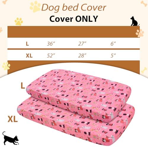 Replacement Dog Bed Covers Elastic Edged Washable 36" x 27" x 6" - Image 3