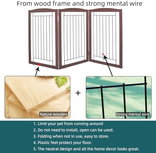ZJSF Freestanding Foldable Dog Gate - Image 6