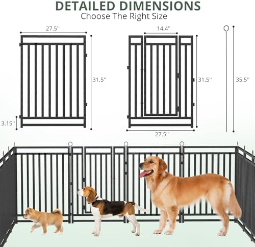 Thickened Outdoor Dog Fence, 32 Panels - Image 4