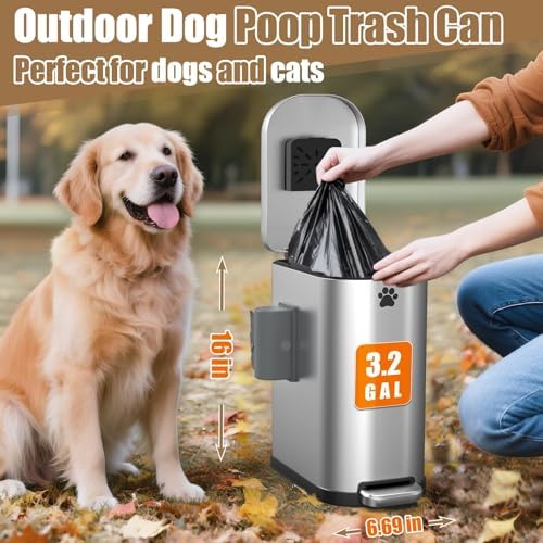 Dog Poop Trash Can Outside - Image 5