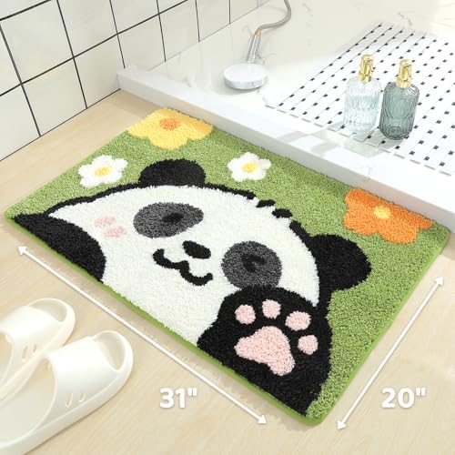 Molesun Panda Bath Mat 20x31, Soft Absorbent Microfiber Bath Rugs - Image 2